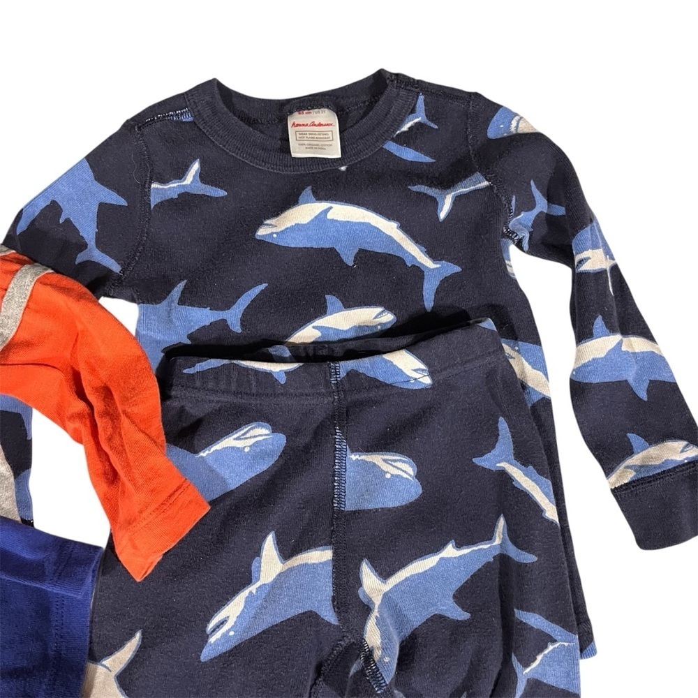 Hanna Andersson Lot of Boys Pajama Set and Two Shirts Shark Bear 2T - Picture 2 of 10